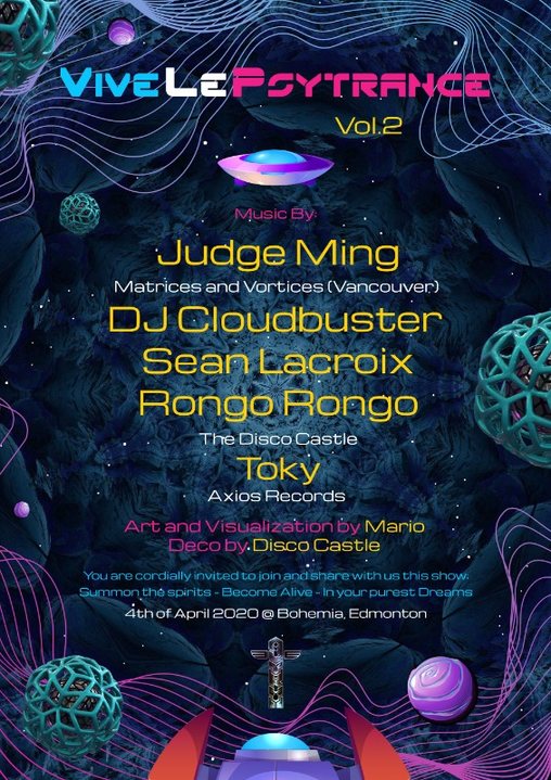 Party Flyer Vive Le Psytrance! 4 Apr '20, 21:00