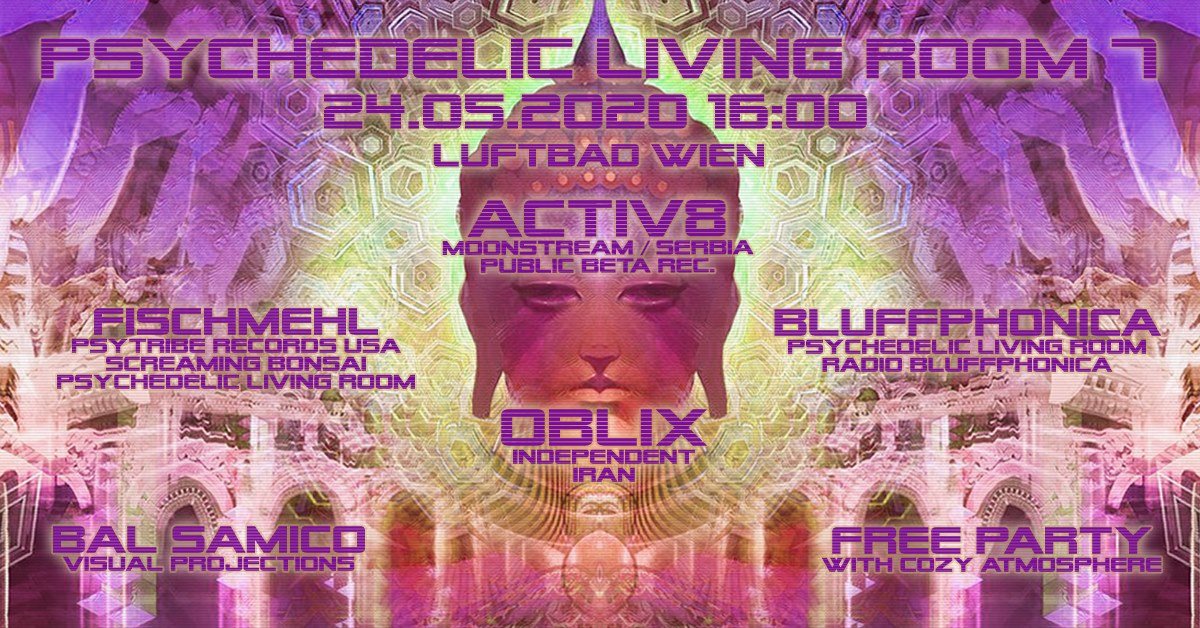 Party Flyer Psychedelic Living Room #7 24 May '20, 16:00