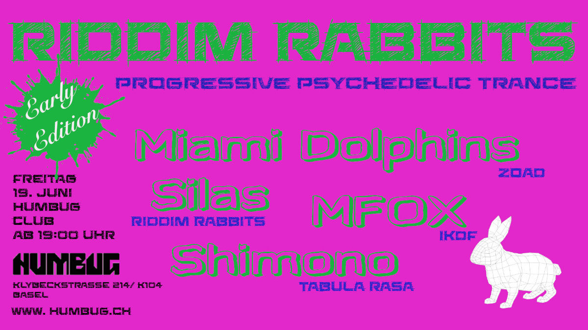 Party Flyer RIDDIM RABBITS 19 Jun '20, 19:00