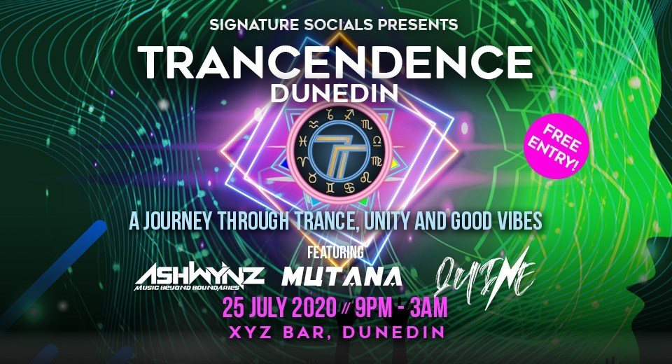 TRANCENDENCE DUNEDIN · 25 Jul 20, 21:00