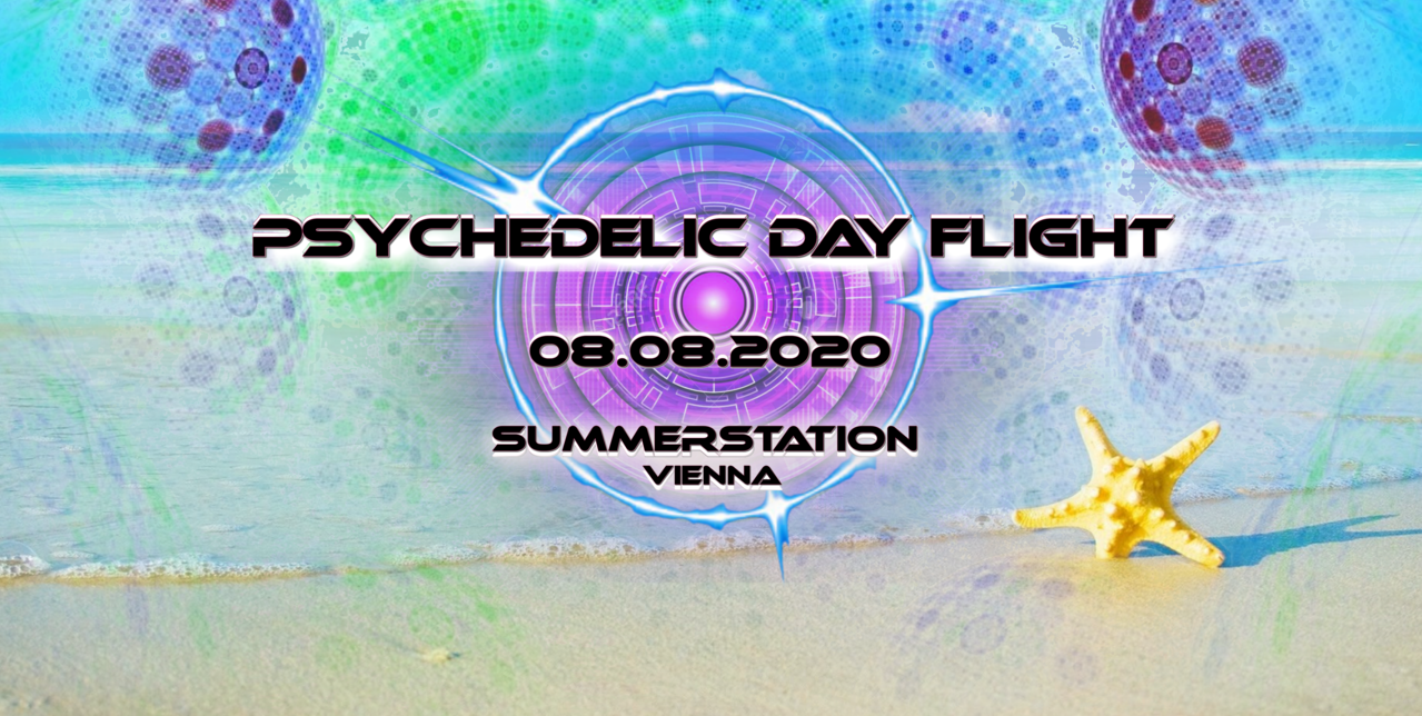 Party Flyer Psychedelic Day Flight 8 Aug '20, 15:00