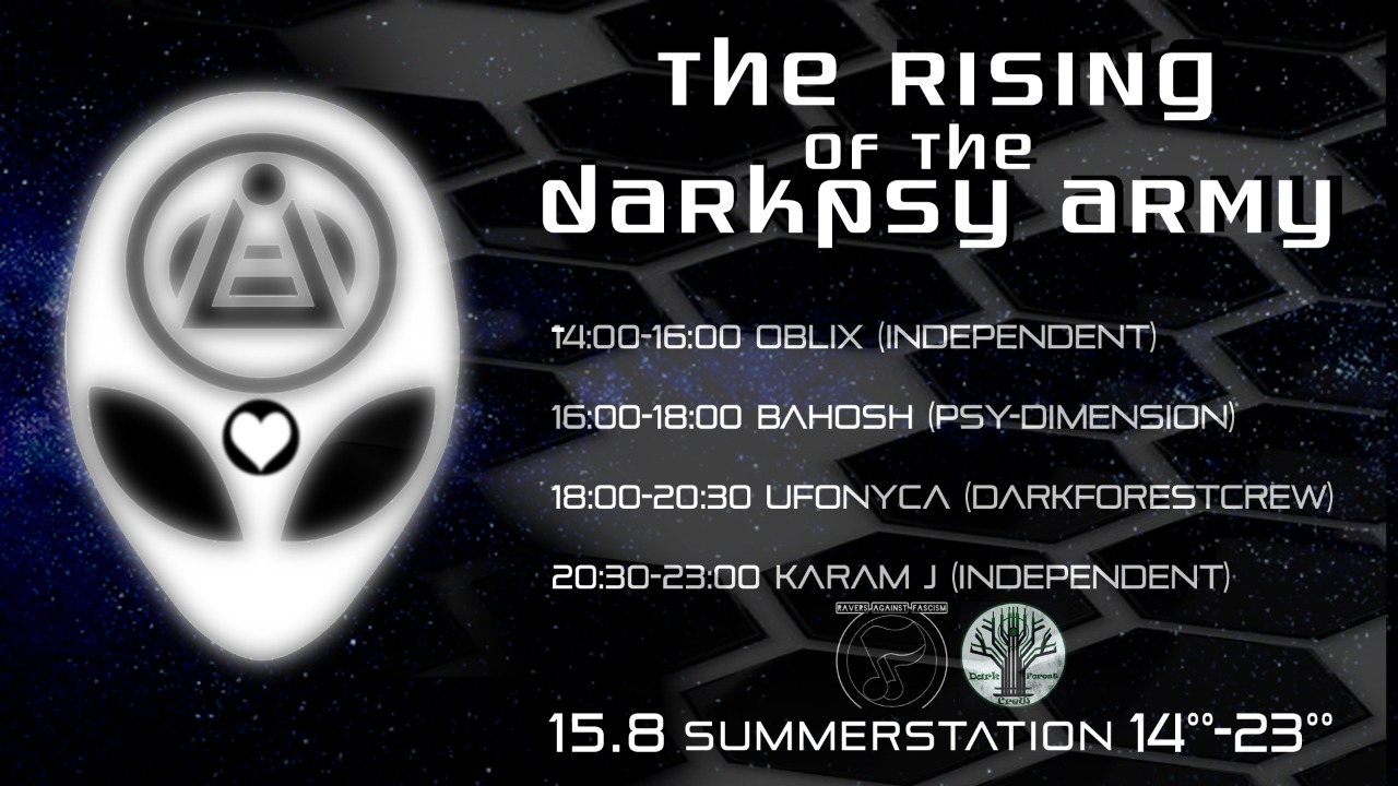 Party Flyer The Rising of the Darkpsy Army 15 Aug '20, 14:00