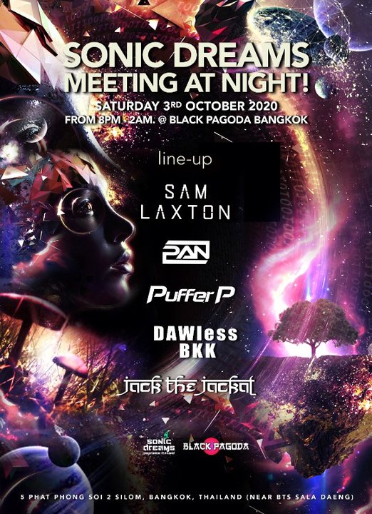 Party Flyer Sonic Dreams Meeting at Night ! 3 Oct '20, 20:00