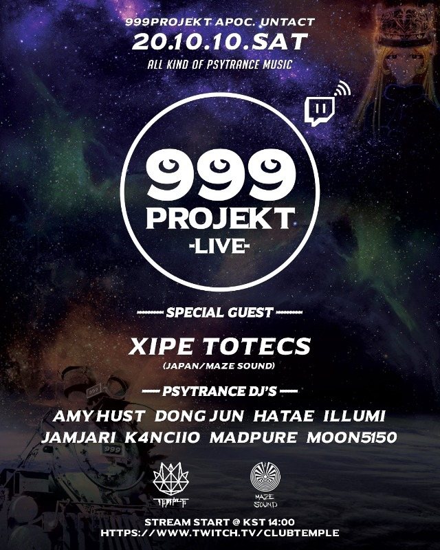 Party Flyer 999projekt Apoc. 10 Oct '20, 14:00
