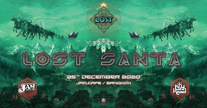 Party Flyer Lost project pres Lost Santa **John Lee Birthday Bash** 25 Dec '20, 18:00