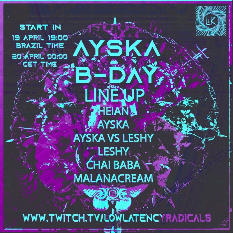 lowlatency_live-special | BDAY BASH with guest streamers celebrating bicycle day · 20 Apr '21, 00:00