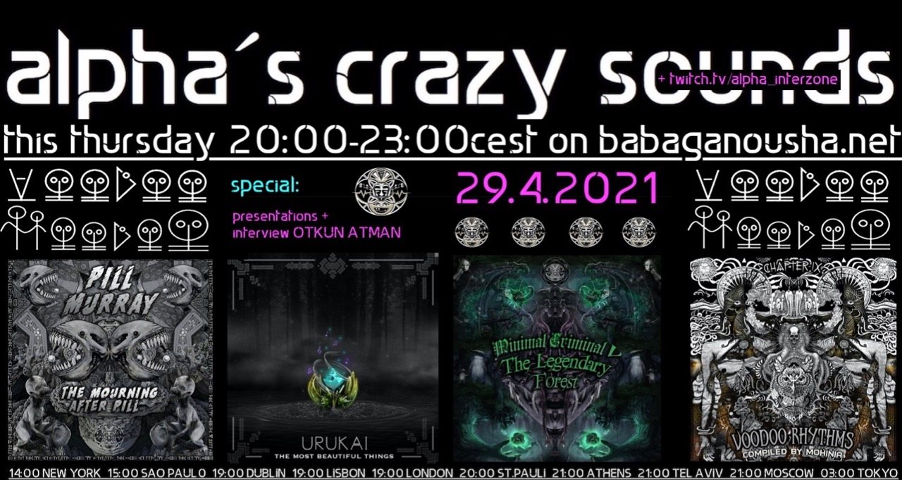 Party Flyer alpha.s crazy sounds: VOODOO HOODOO SPECIAL releases + interview 29 Apr '21, 20:00