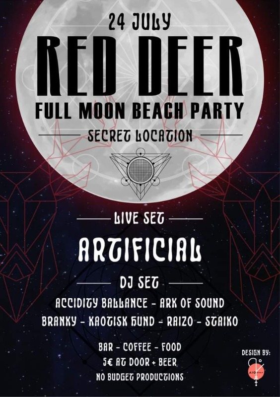 RED DEER FULL MOON BEACH PARTY · 24 Jul 21, 22:00