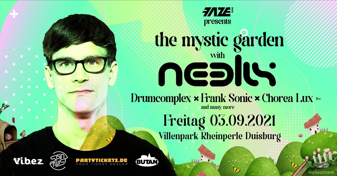 Party Flyer Faze Mag. presents : The Mystic Garden / Neelix / Drumcomplex uvm. / Open Air 3 Sep '21, 20:00