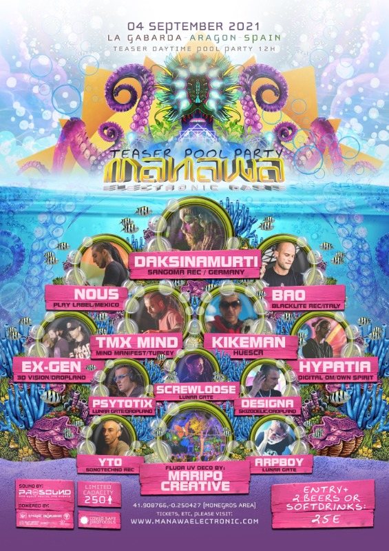 Manawa Teaser Pool Party / 12h · 4 Sep '21, 12:00