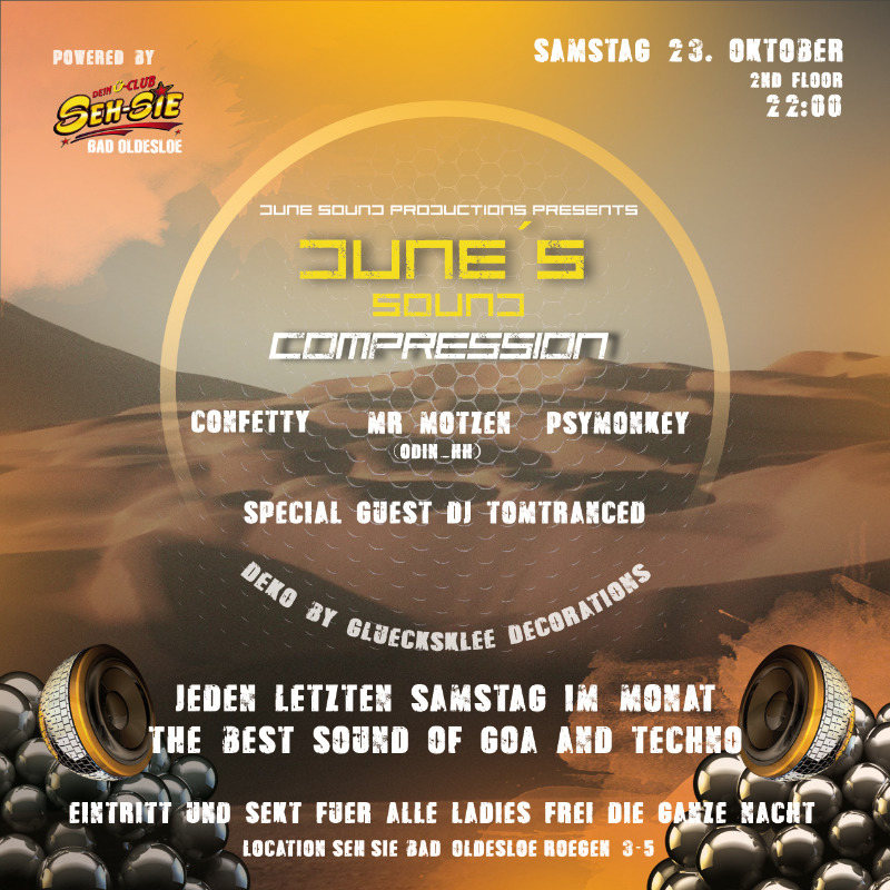 Dune´s Sound Compression & Ladies Night 23 Oct '21, 22:00