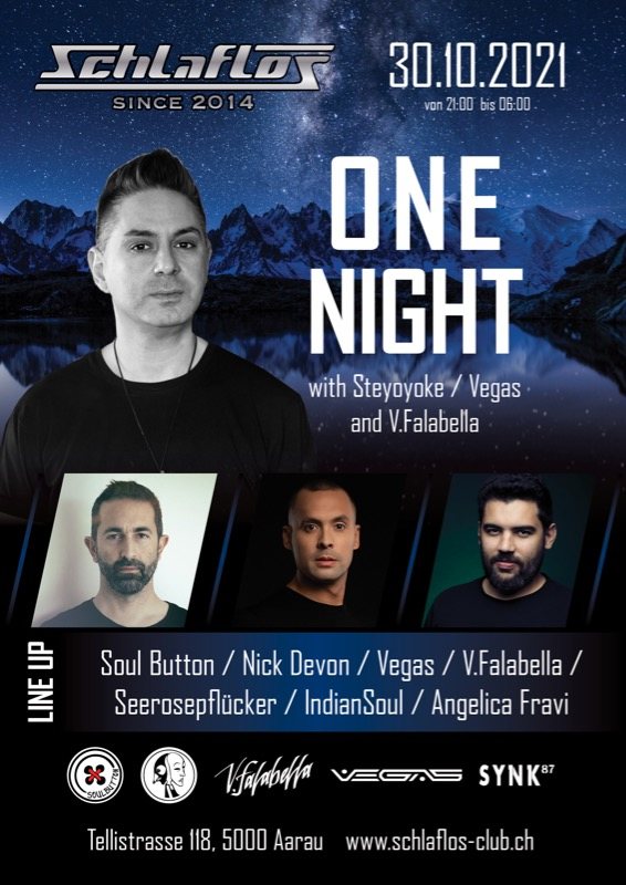 Party Flyer One Night with Steyoyoke / Vegas and special Guest from Brasil 30 Oct '21, 21:00