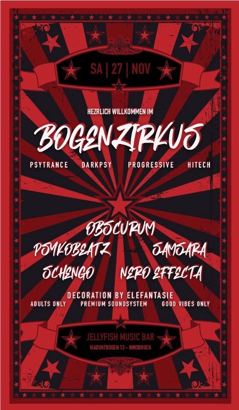 BOGENZIRKUS TEIL II - PSYTRANCE & HITECH · 27 Nov '21, 22:00