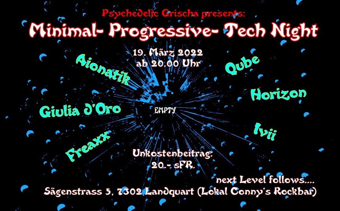 Minimal- Progressive- Tech Night · 19 Mar '22, 20:00
