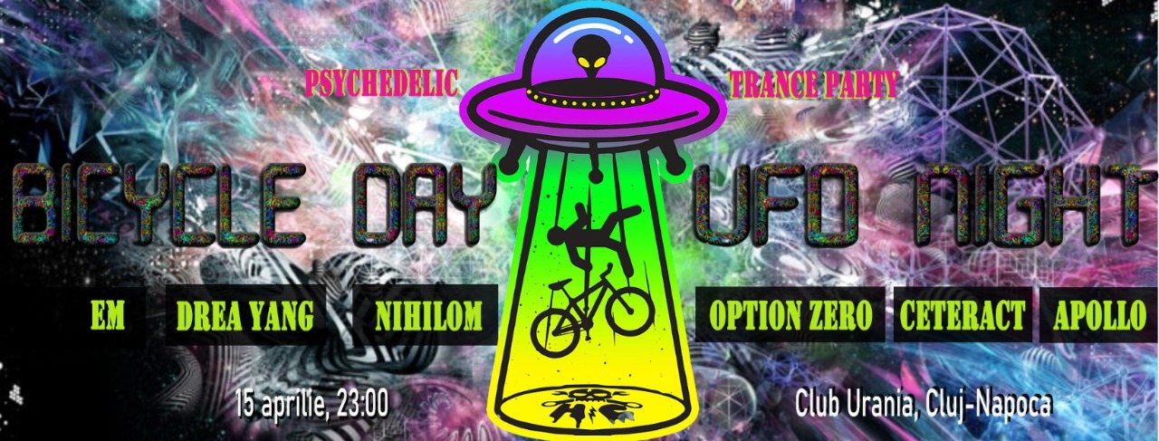 Bicycle Day, UFO night · 15 Apr '22, 23:00