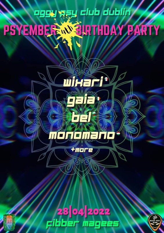 Psyember 4th Birthday Party · 28 Apr '22, 21:00
