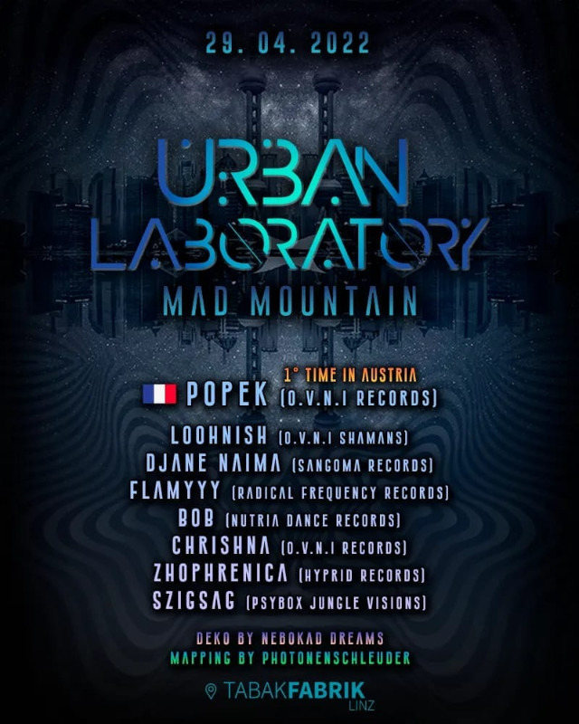 Mad Mountain Urban Laboratory 29 Apr 22 Linz Austria Goabase ॐ Parties And People
