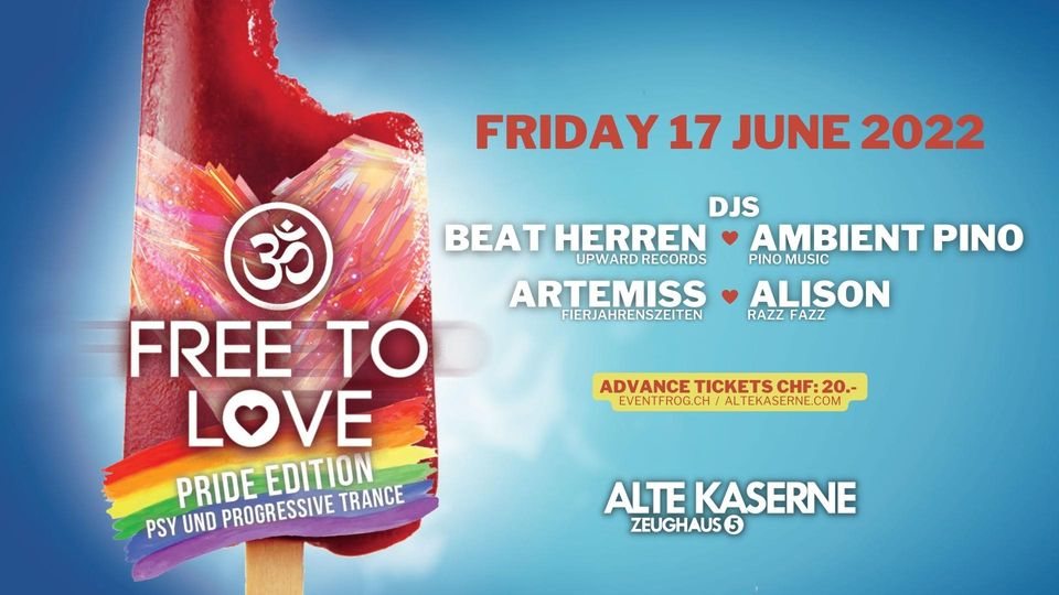 FREE TO LOVE - PRIDE EDITION · 17 Jun '22, 23:00