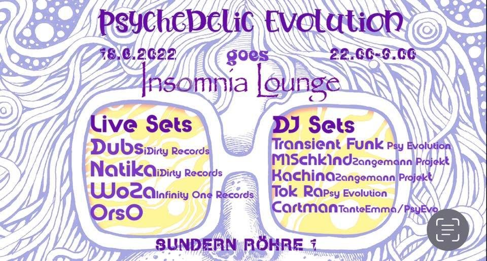 Psychedelic Evolution goes Insomnia Lounge Sundern · 18 Jun '22, 22:00