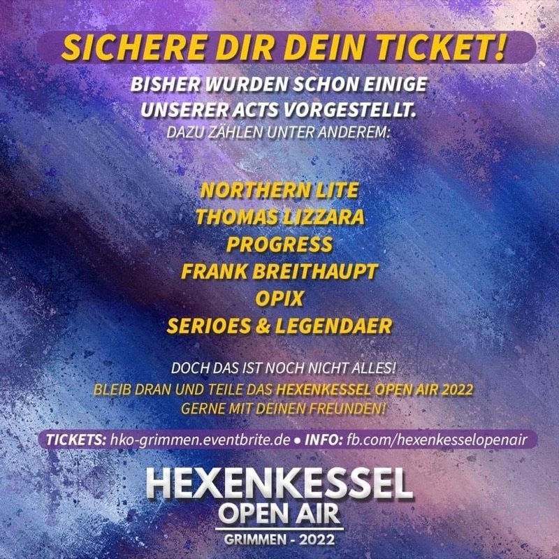 Hexenkessel Open Air 27 Aug 22 Grimmen Germany Goabase ॐ Parties And People