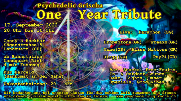 One Year Tribute · 17 Sep '22, 20:00