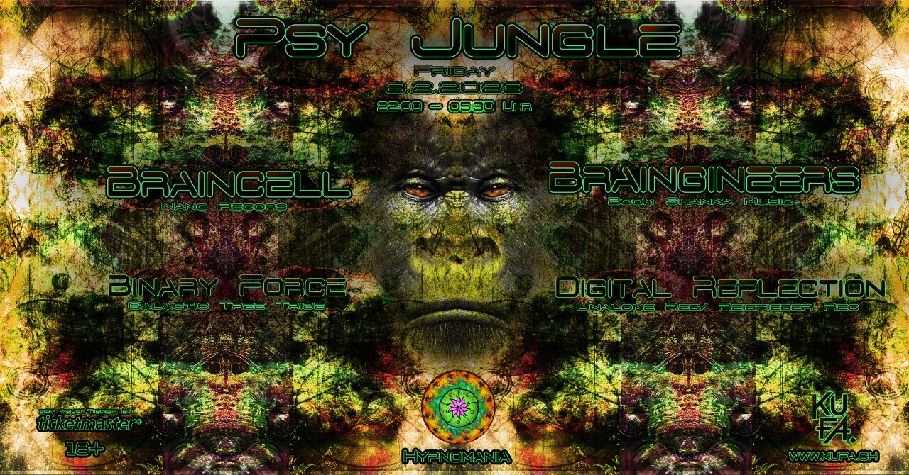 Psy Jungle with Braincell, Braingineers & more · 3 Feb 23, 22:00