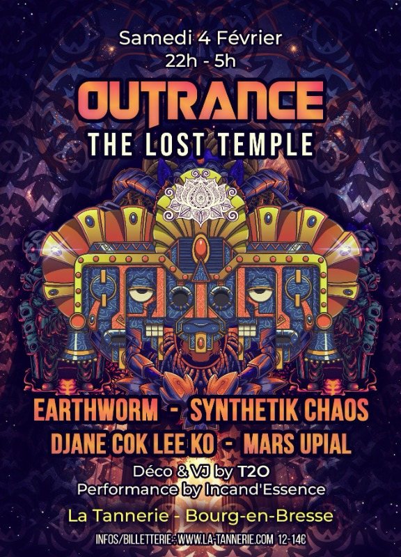 The Lost Temple 𝄐 Outrance & La Tannerie · 4 Feb 23, 22:00