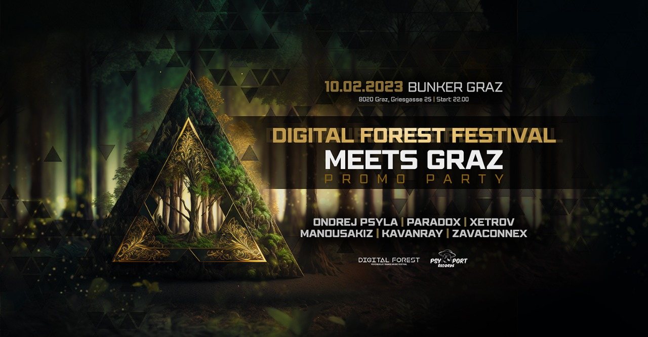 Digital Forest Festival meets Graz (promo party) · 10 Feb 23, 22:00