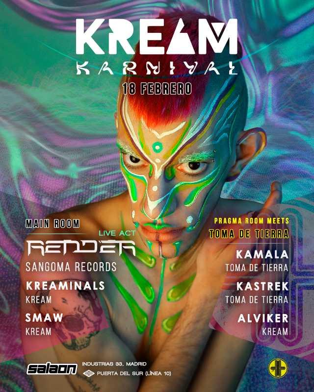 KREAM Karnival (RENDER Live + Toma de Tierra) · 18 Feb 23, 23:00