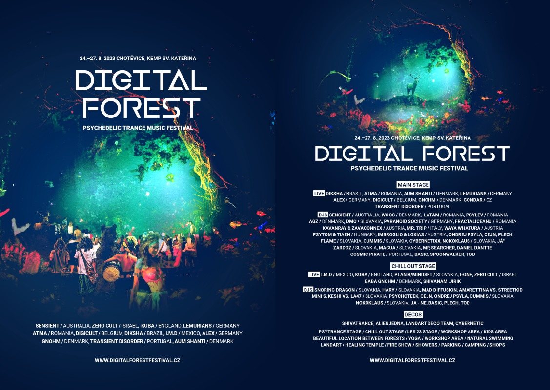 Digital Forest - Psychedelic Trance Music Festival 2023 · 24 ago. 2023 ·  Chotěvice (República Checa) · goabase ॐ parties and people