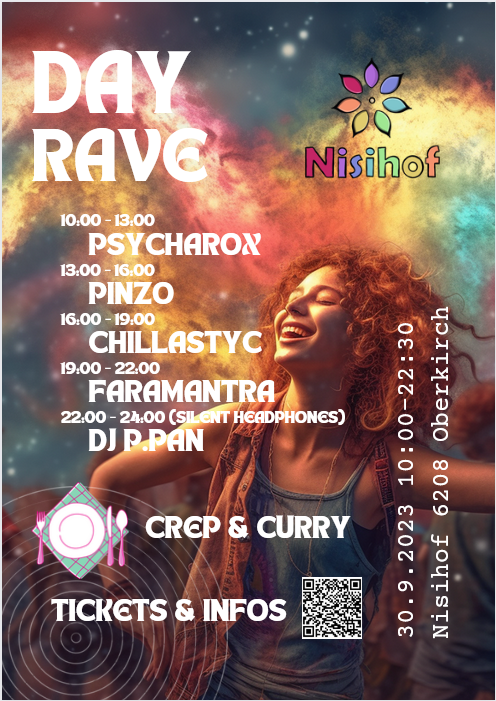 Advert Day Rave Goa Day Rave · 30.09.2023 · Oberkirch (Schweiz) · goabase ॐ parties and ...