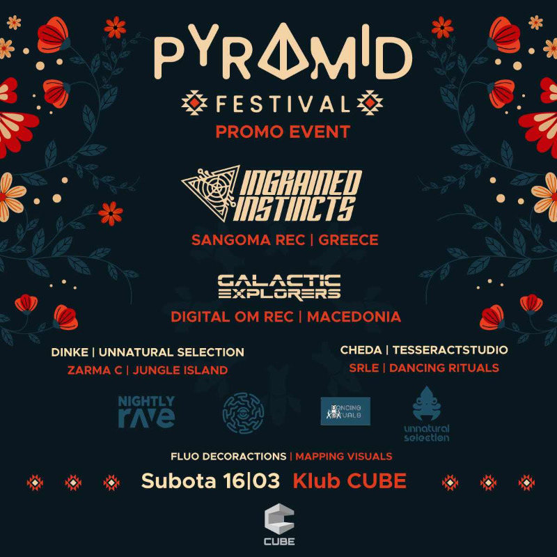 Ingrained Instincts & Galactic Explorers-Pyramid Festival Promo  Event@Belgrade · 16 Mar 2024 · Belgrade (Serbia) · goabase ॐ parties and  people