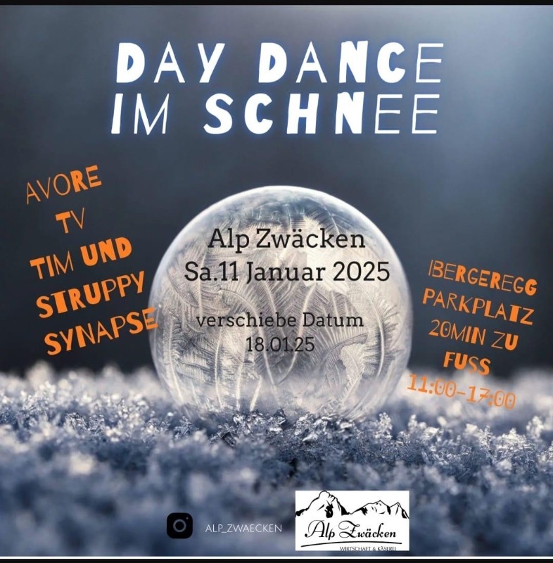 day dance im schnee · 11.01.2025 · ibergeregg (Schweiz) · goabase ॐ