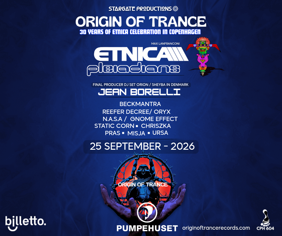 Origin Of Trance-Etnica 30 Years Celebration · 25 Sept 2026