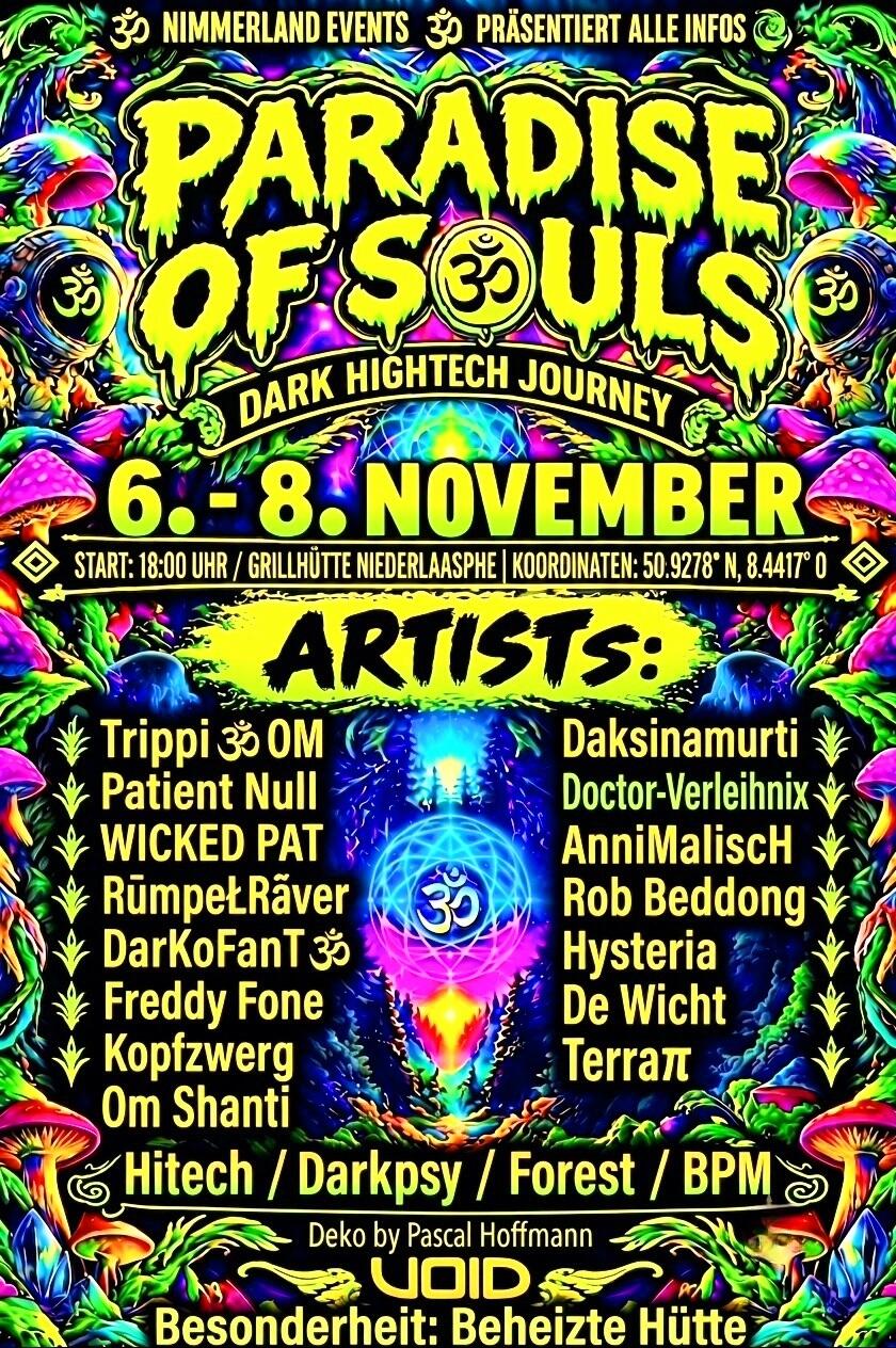 Flyer of Paradise Of Souls ॐ Dark Hightech Journey