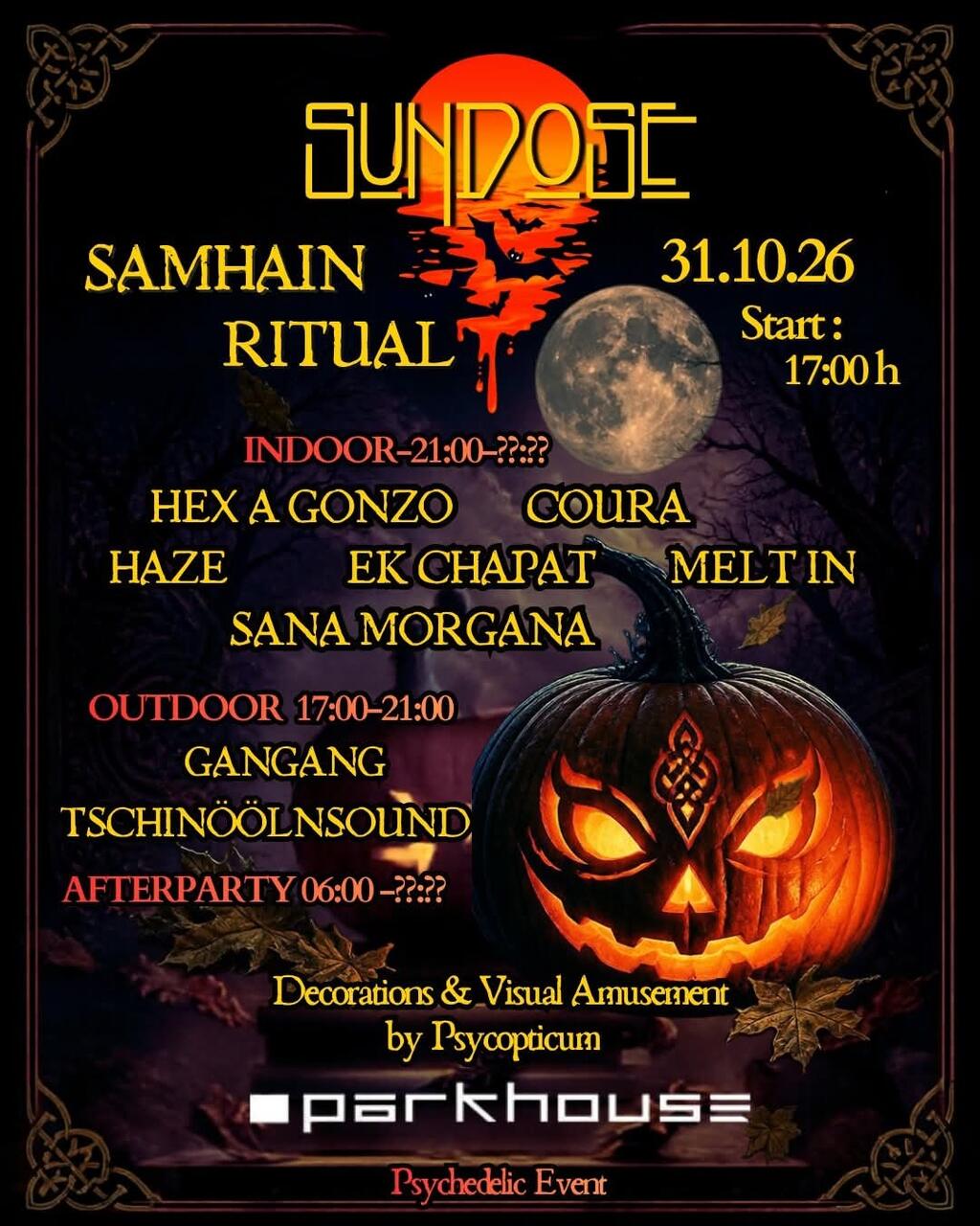 Flyer of Sundose Samhain Ritual