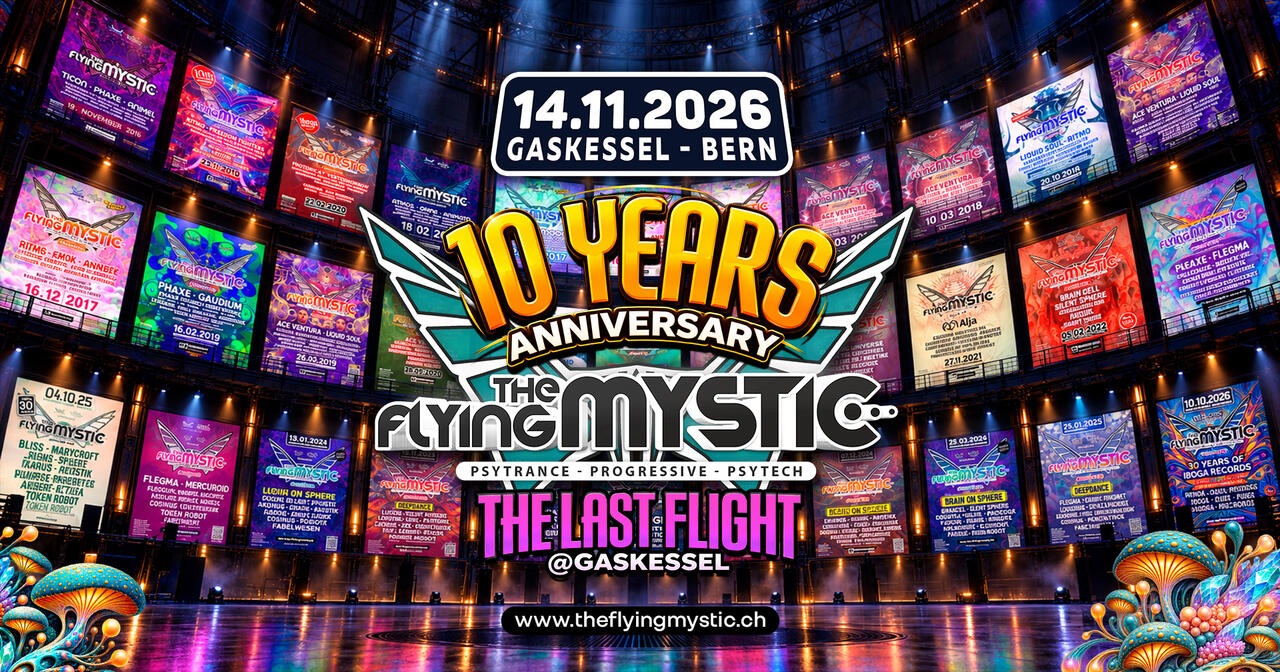 Flyer of The Flying Mystic -36- "10 Years & The Last Flight @Gaskessel"