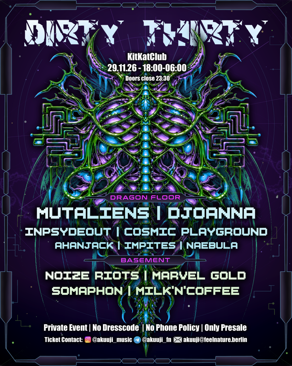 Flyer of Dirty Thirty
