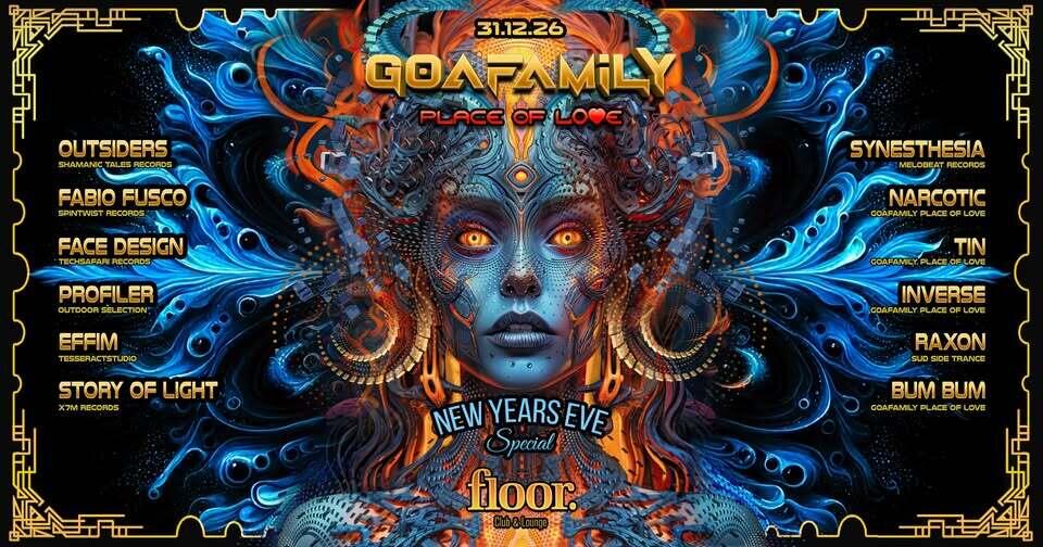 Flyer of GOAFAMILY Place of Love **NYE SPECIAL**