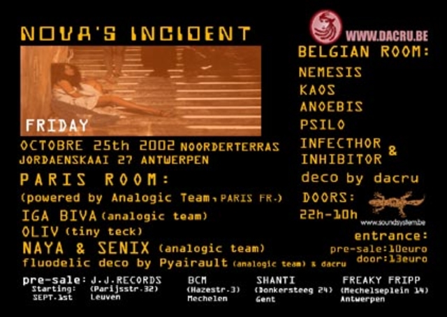 dacru presents... Nova's Incident · 25 Oct 02, 22:00