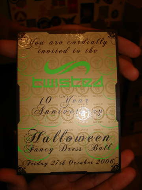 Twisted 10th Anniversary Halloween Fancy Dress Ball !!! · 27 Oct 06, 21:00