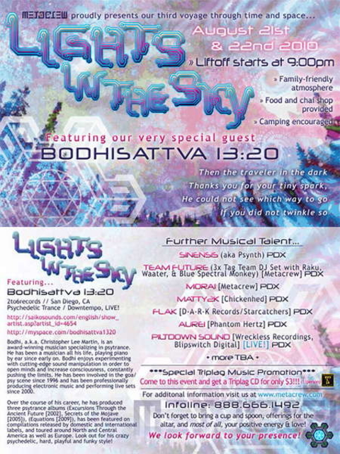 Lights in the Sky · 21 Aug 10, 21:00