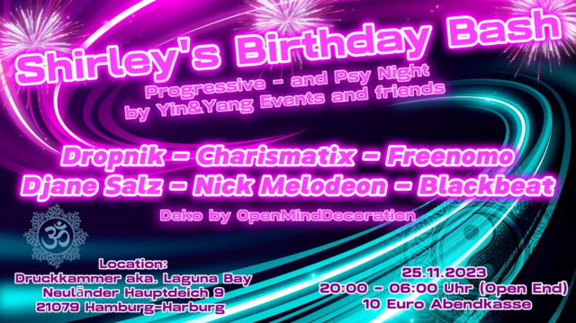 Shirley's Birthday Bash · 25.11.23, 20:00
