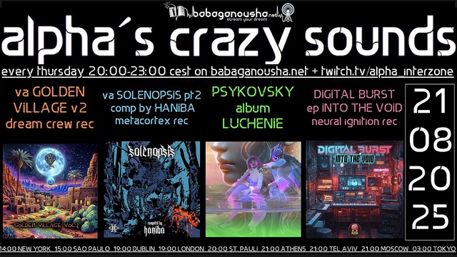 alpha.s crazy sounds · 21.08.25, 22:00