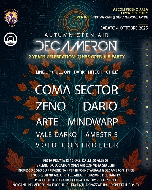 𝘿𝙀𝘾𝘼𝙈𝙀𝙍𝙊𝙉 2YEARS CELEBRATION - 12 HRS AUTUMN OPEN AIR · 4 Oct 25, 20:00