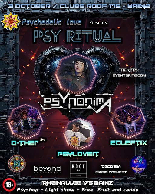 PSY RITUAL w/ PSYNONIMA 3H set · 3 oct. 25, 23:00