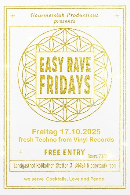 Easy Rave Fridays · 17 Oct 25, 20:00