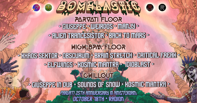 BomBlastic - Parvati 25th Anniversary in Amsterdam · 18 Oct 25, 23:00