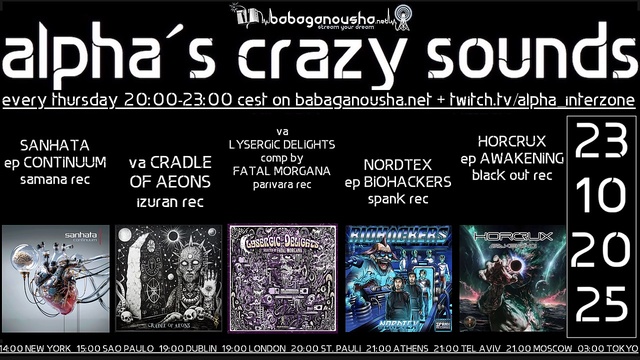 alpha.s crazy sounds · 23 Oct 25, 20:00