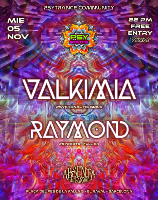 PSYROOTS PSYTRANCE COMMUNITY BARCELONA · 5 nov. 25, 22:00